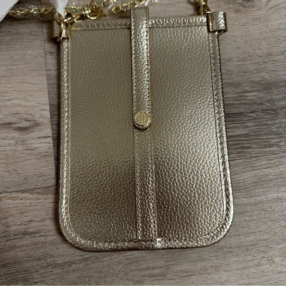 NWT Lilly Pulitzer Gold Crossbody Phone Bag Crossbody Phone Wallet SKU 019113 - Picture 6 of 9